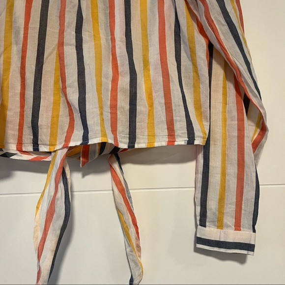 Japna | Front Tie Button Up Shirt - Picture 12 of 14